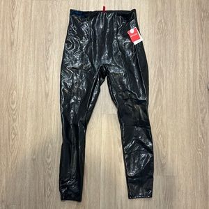Spanx Faux Patent Leather Leggings Petite